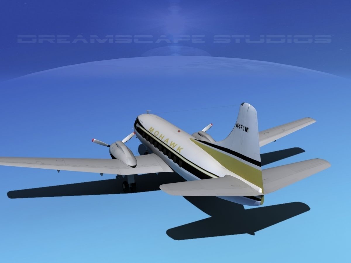 Martin 202 Mohawk Airlines 3D model_7