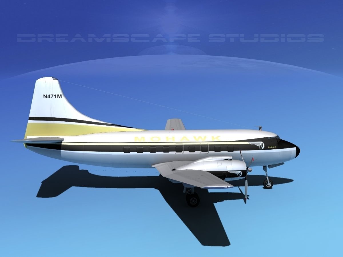 Martin 202 Mohawk Airlines 3D model_4