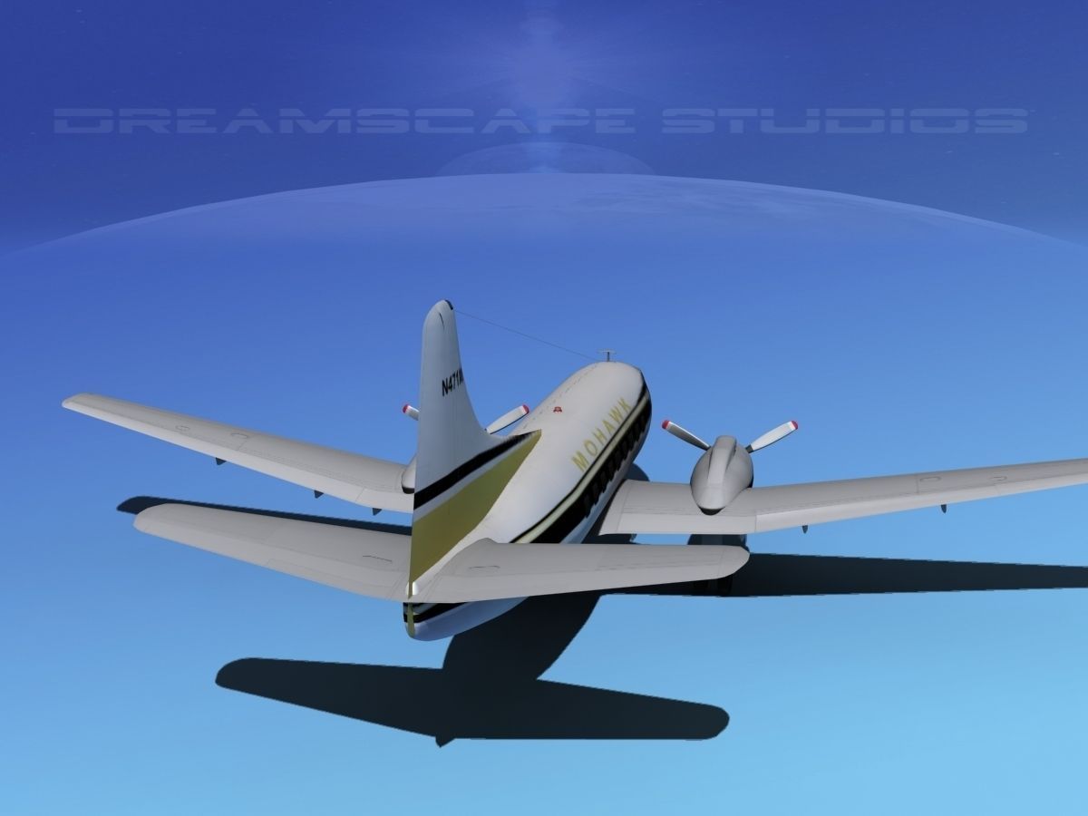 Martin 202 Mohawk Airlines 3D model_6