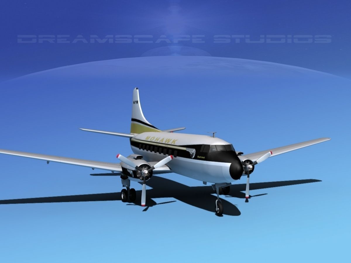 Martin 202 Mohawk Airlines 3D model_3