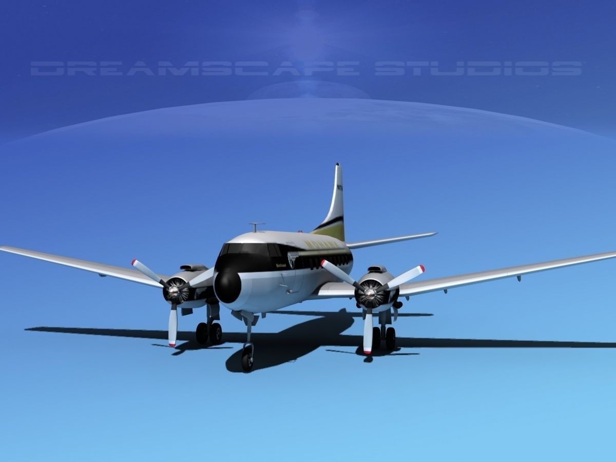 Martin 202 Mohawk Airlines 3D model_1
