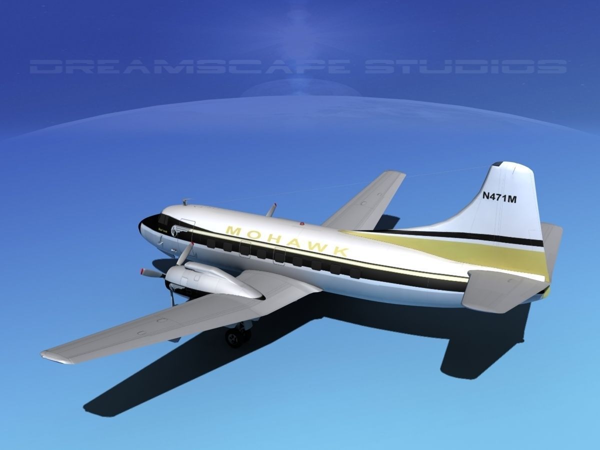 Martin 202 Mohawk Airlines 3D model_9