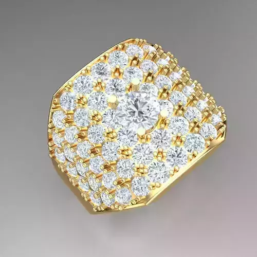 Top Diamond Men Ring STL 3DM 2MR037