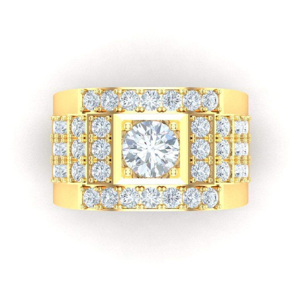 Top Diamond Men Ring STL 3DM 2MR034 3D model_19