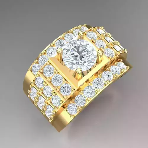 Top Diamond Men Ring STL 3DM 2MR034