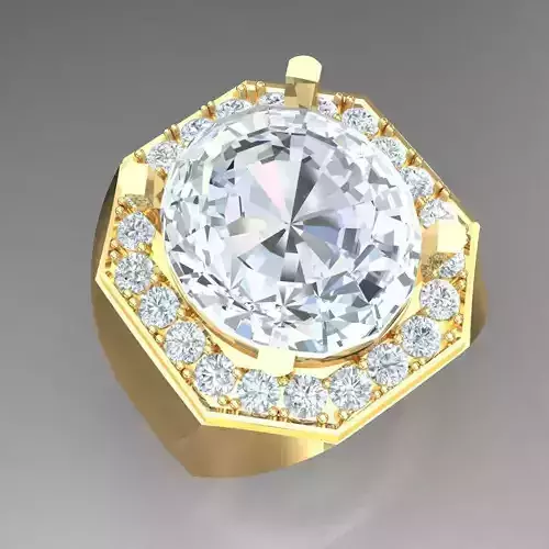 Top Diamond Men Ring STL 3DM 2MR032