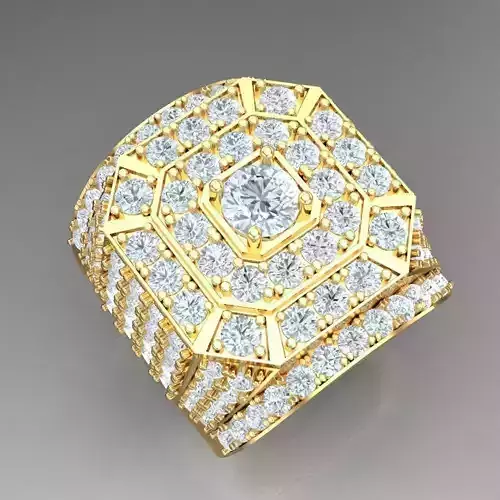 Top Diamond Men Ring STL 3DM 2MR030