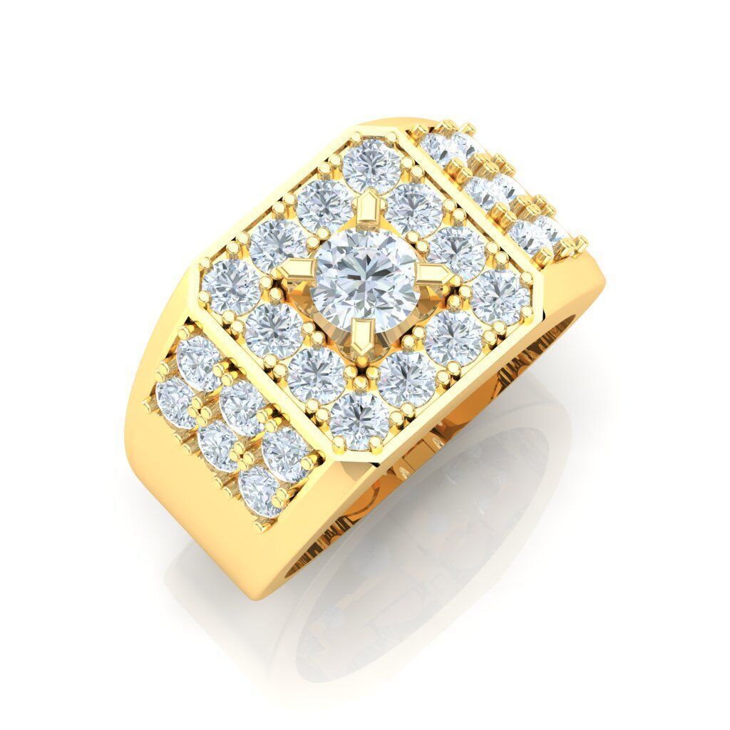 Top Diamond Men Ring STL 3DM 2MR029 3D model_18