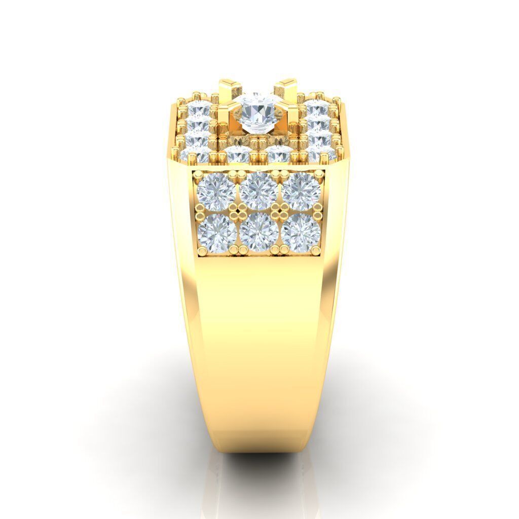 Top Diamond Men Ring STL 3DM 2MR029 3D model_15