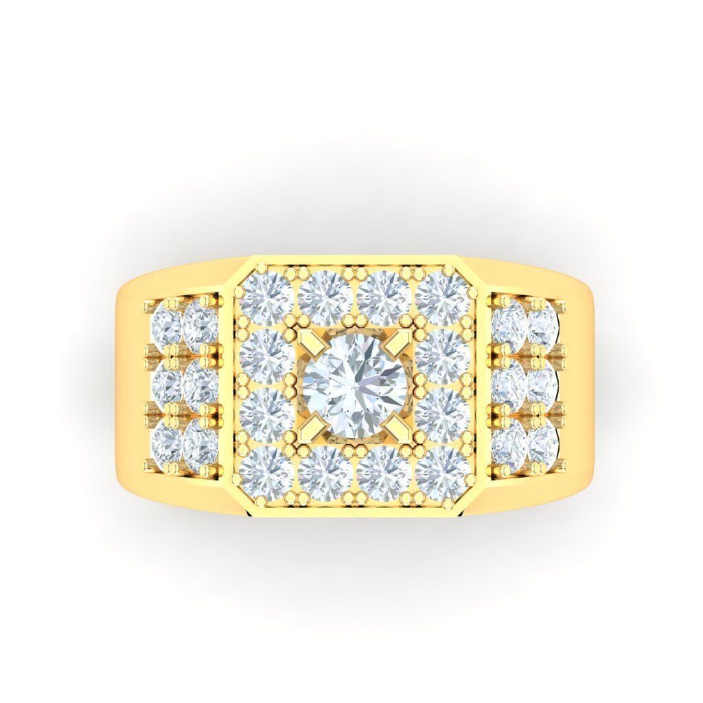 Top Diamond Men Ring STL 3DM 2MR029 3D model_19