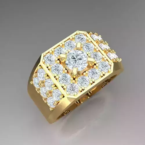 Top Diamond Men Ring STL 3DM 2MR029