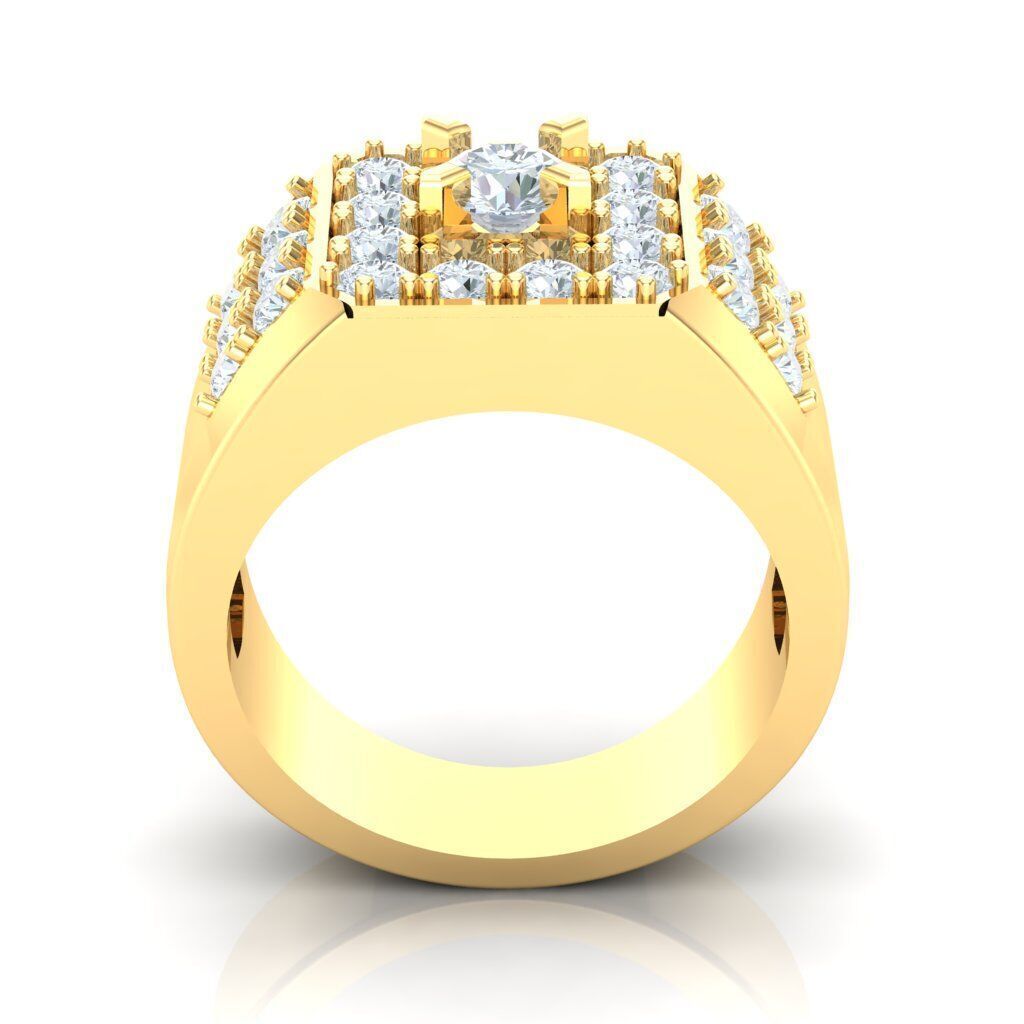 Top Diamond Men Ring STL 3DM 2MR029 3D model_16