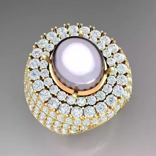 Top Diamond Men Ring STL 3DM 2MR028