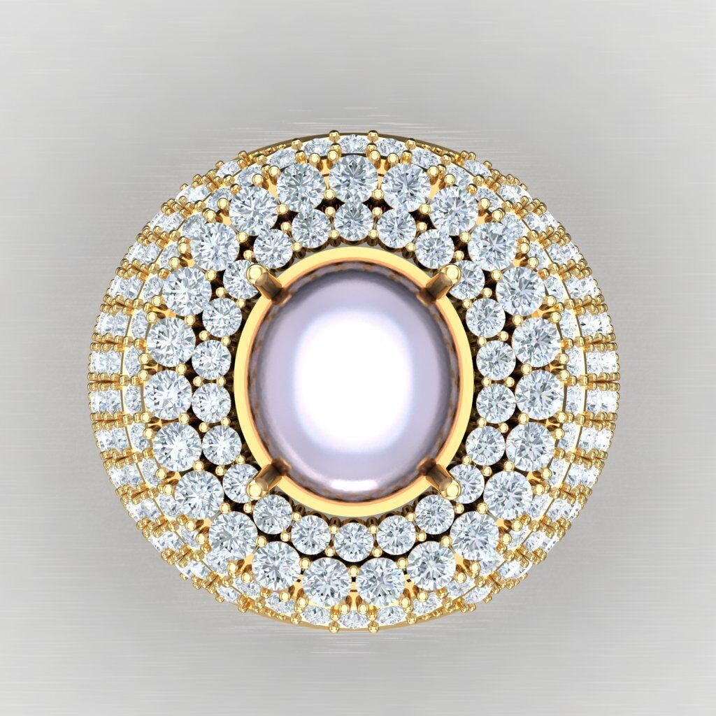 Top Diamond Men Ring STL 3DM 2MR028 3D model_10