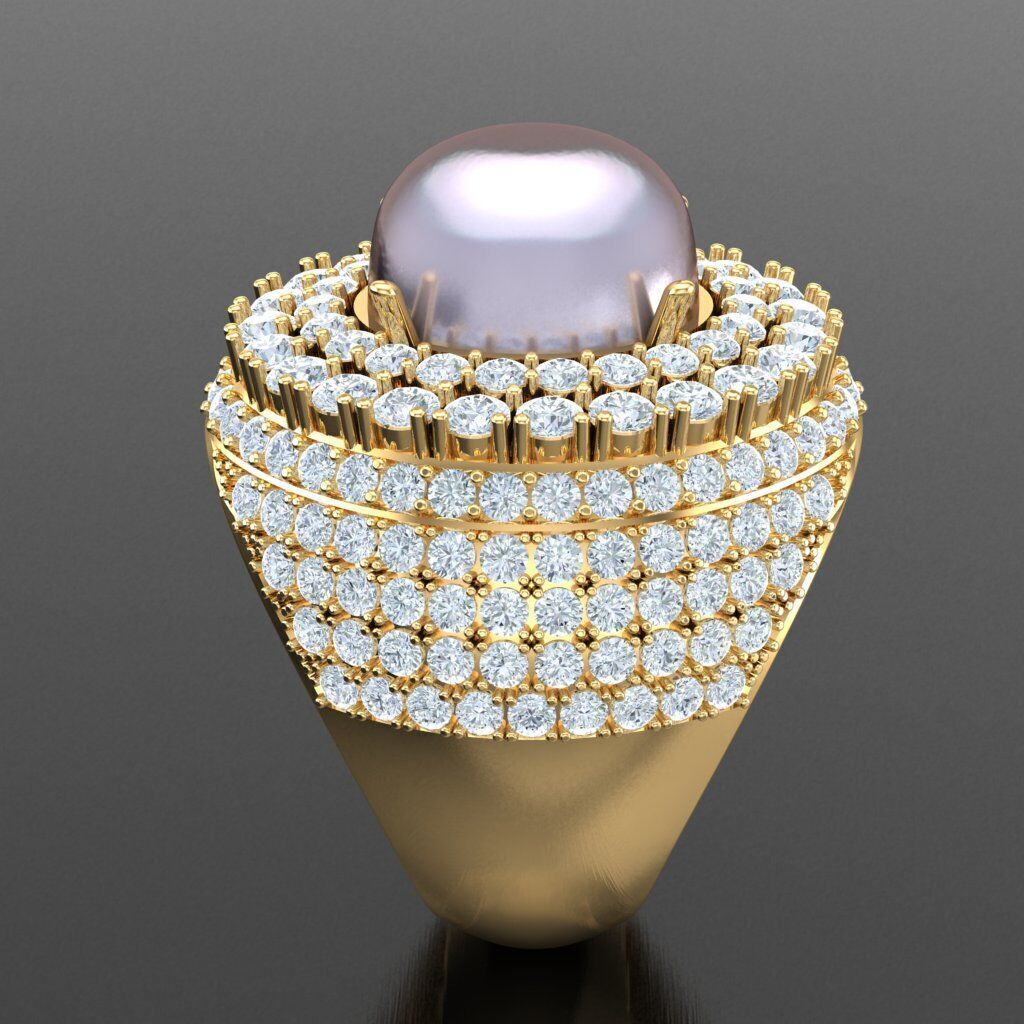 Top Diamond Men Ring STL 3DM 2MR028 3D model_13