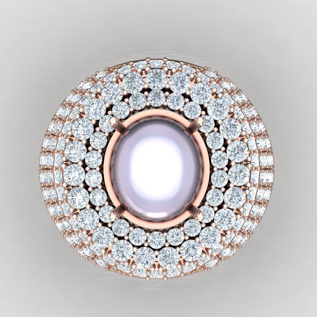 Top Diamond Men Ring STL 3DM 2MR028 3D model_9