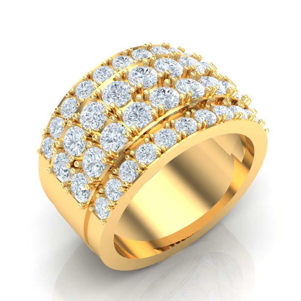 Top Diamond Men Ring STL 3DM 2MR027 3D model_14