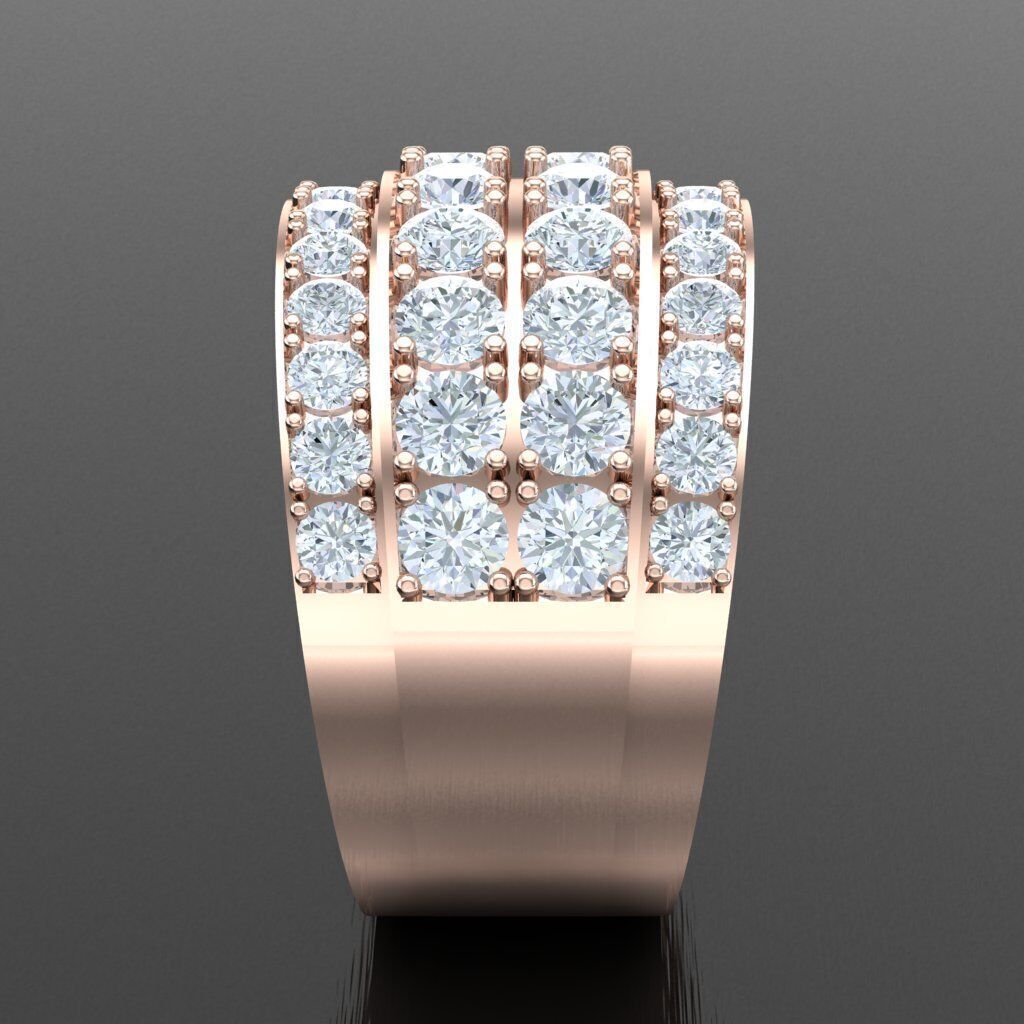 Top Diamond Men Ring STL 3DM 2MR027 3D model_12