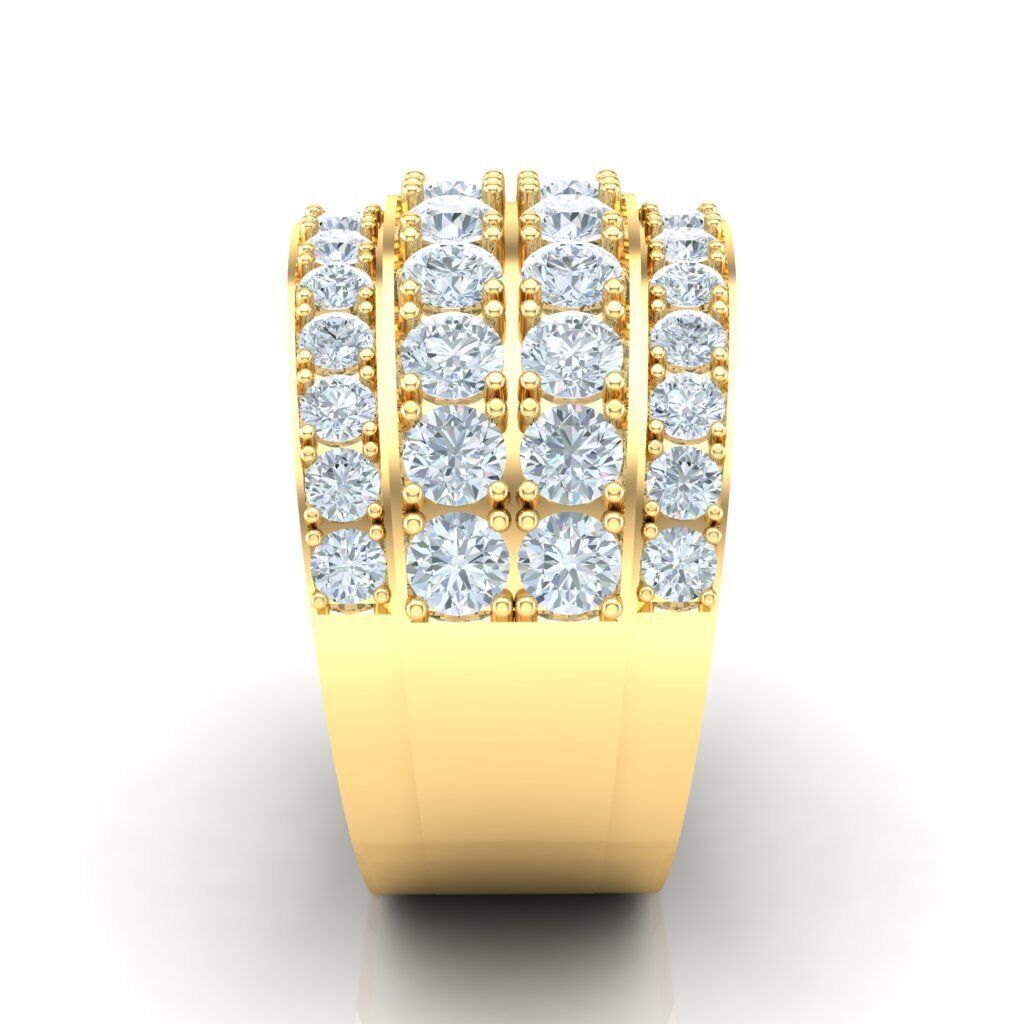 Top Diamond Men Ring STL 3DM 2MR027 3D model_15