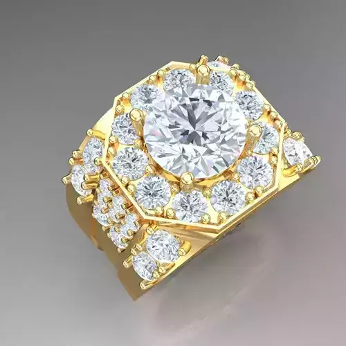 Top Diamond Men Ring STL 3DM 2MR026