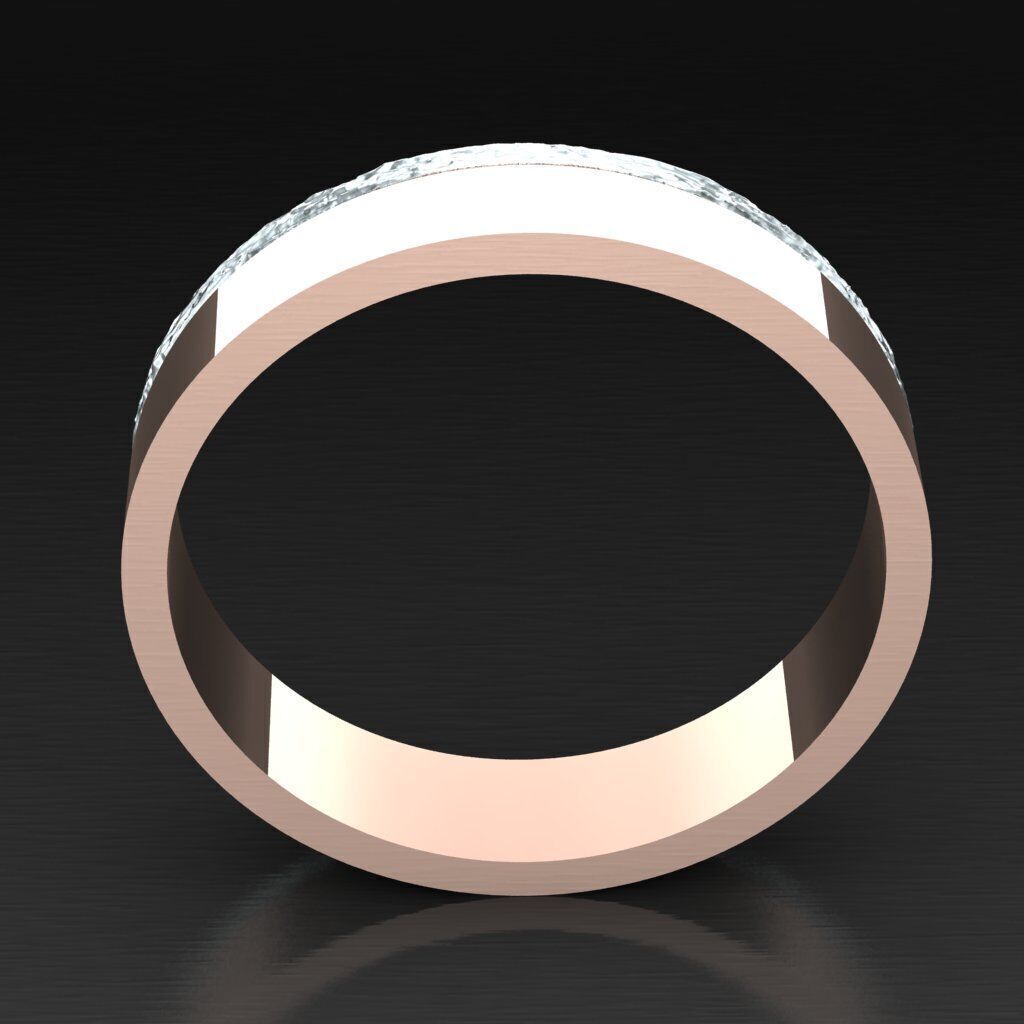 Top Diamond Men Ring STL 3DM 2MR025 3D model_4