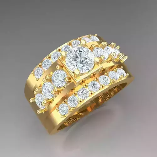 Top Diamond Men Ring STL 3DM 2MR023