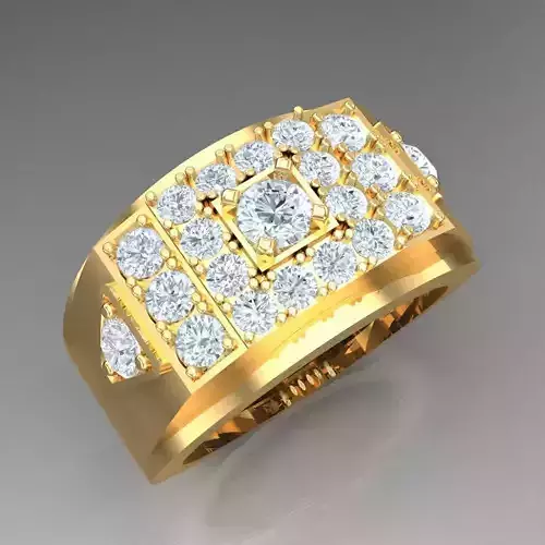 Top Diamond Men Ring STL 3DM 2MR018