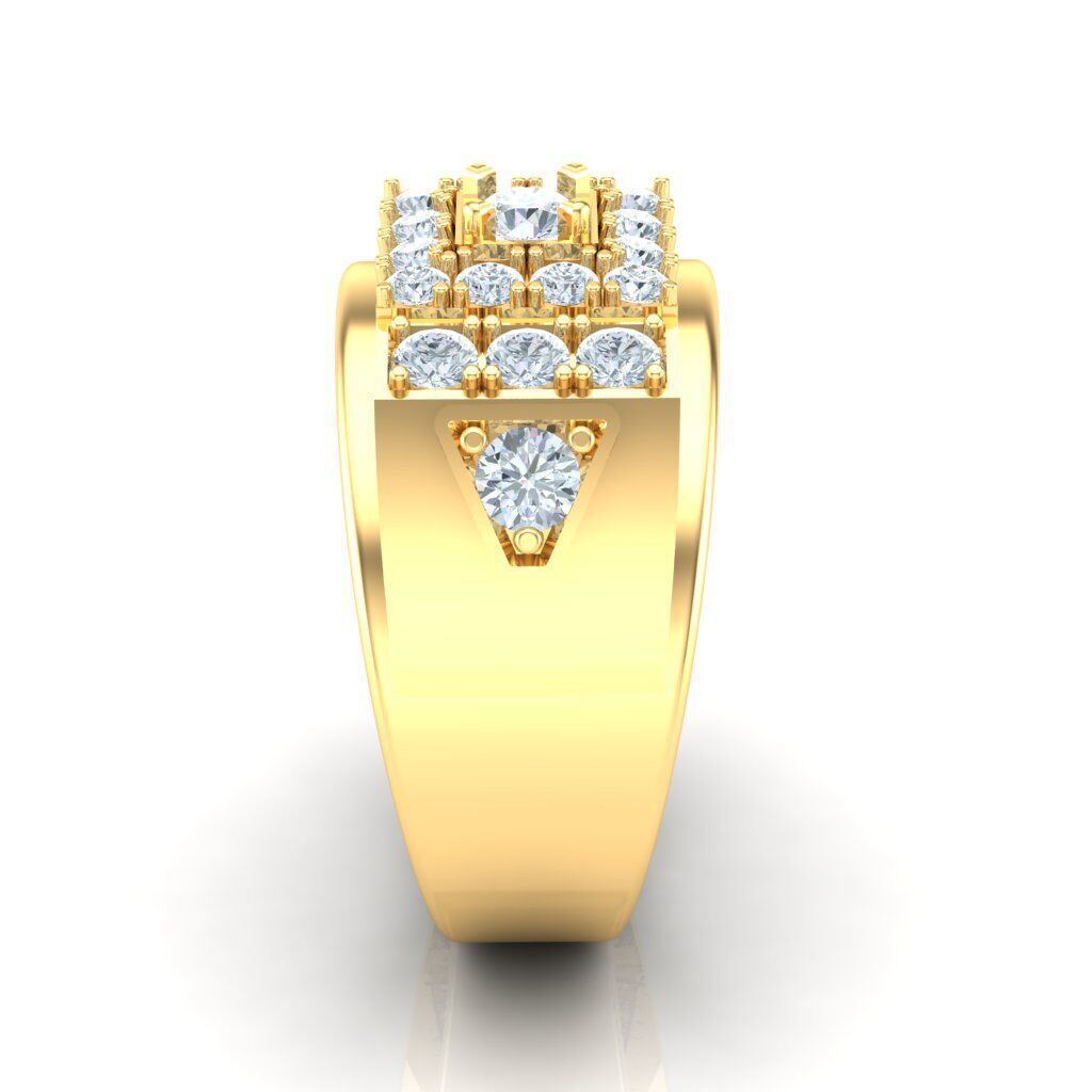 Top Diamond Men Ring STL 3DM 2MR018 3D model_15