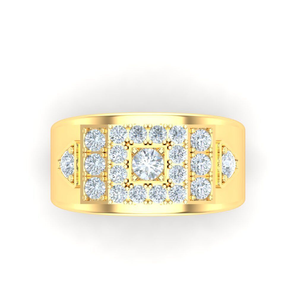 Top Diamond Men Ring STL 3DM 2MR018 3D model_19