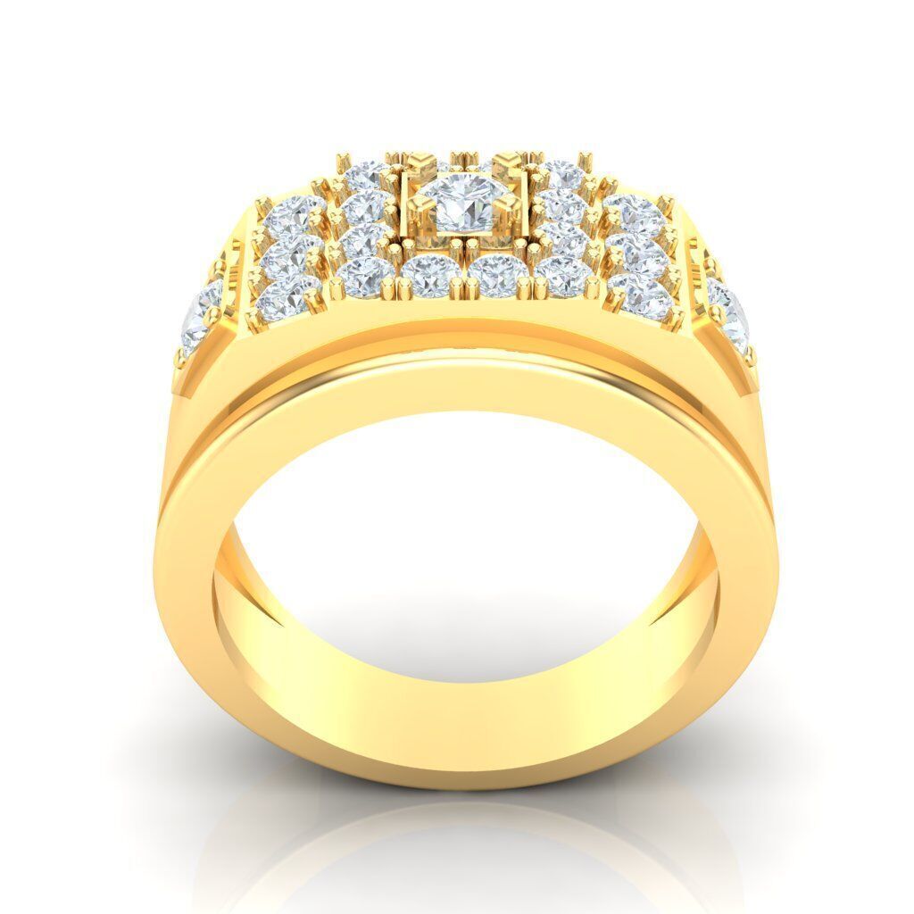 Top Diamond Men Ring STL 3DM 2MR018 3D model_16