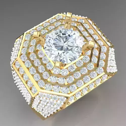 Top Diamond Men Ring STL 3DM 2MR016