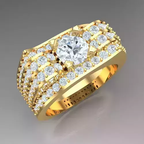 Top Diamond Men Ring STL 3DM 2MR014