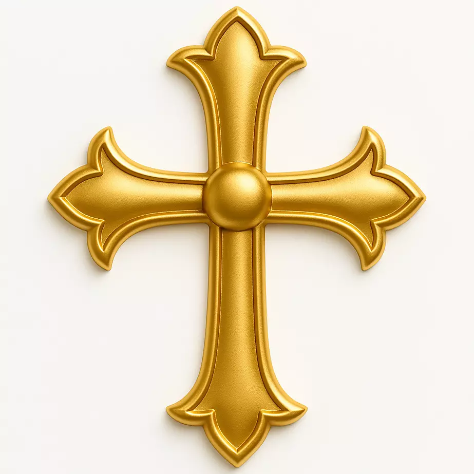 Gothic Gold Cross 3D print model