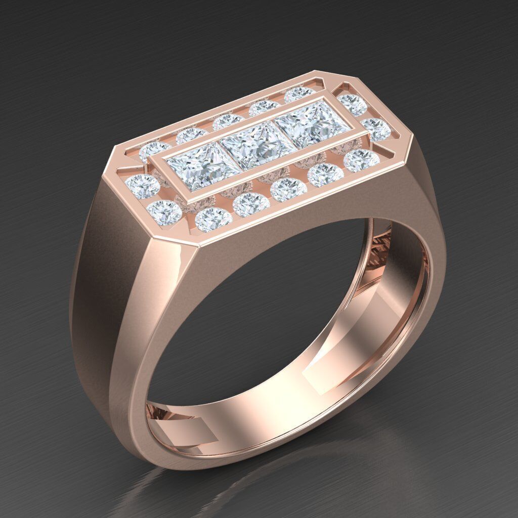 Man Ring New Design 3MR081 3D model_1