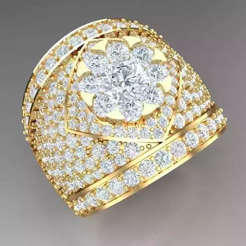 Top Diamond Men Ring STL 3DM 2MR012