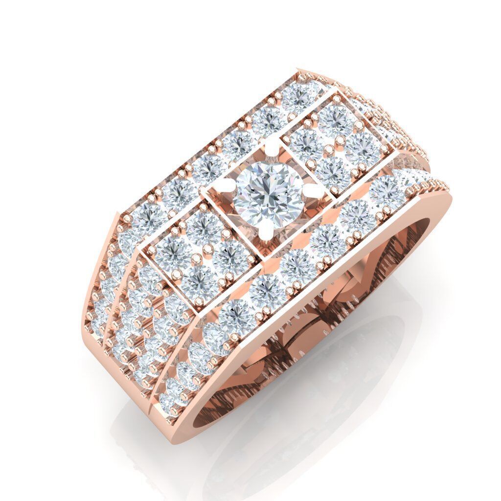 Top Diamond Men Ring STL 3DM 2MR011 3D model_22