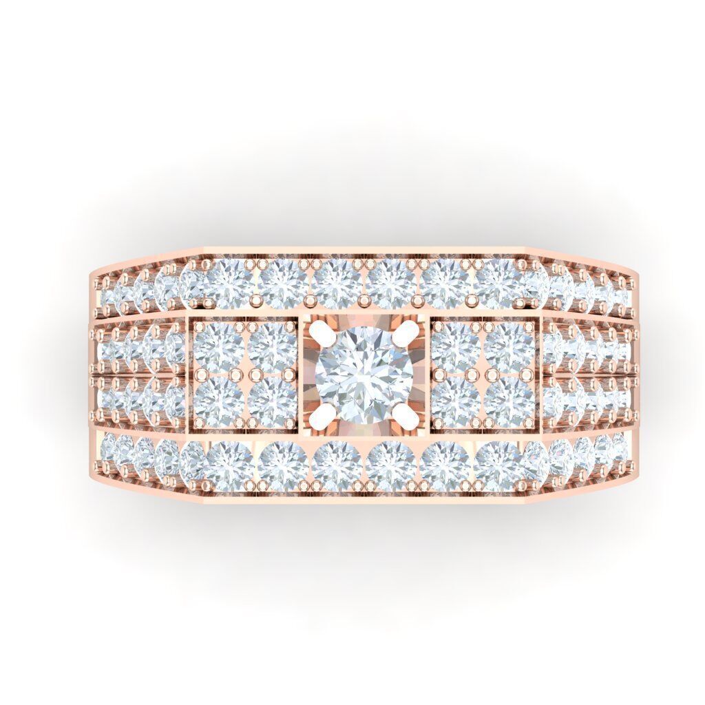 Top Diamond Men Ring STL 3DM 2MR011 3D model_24