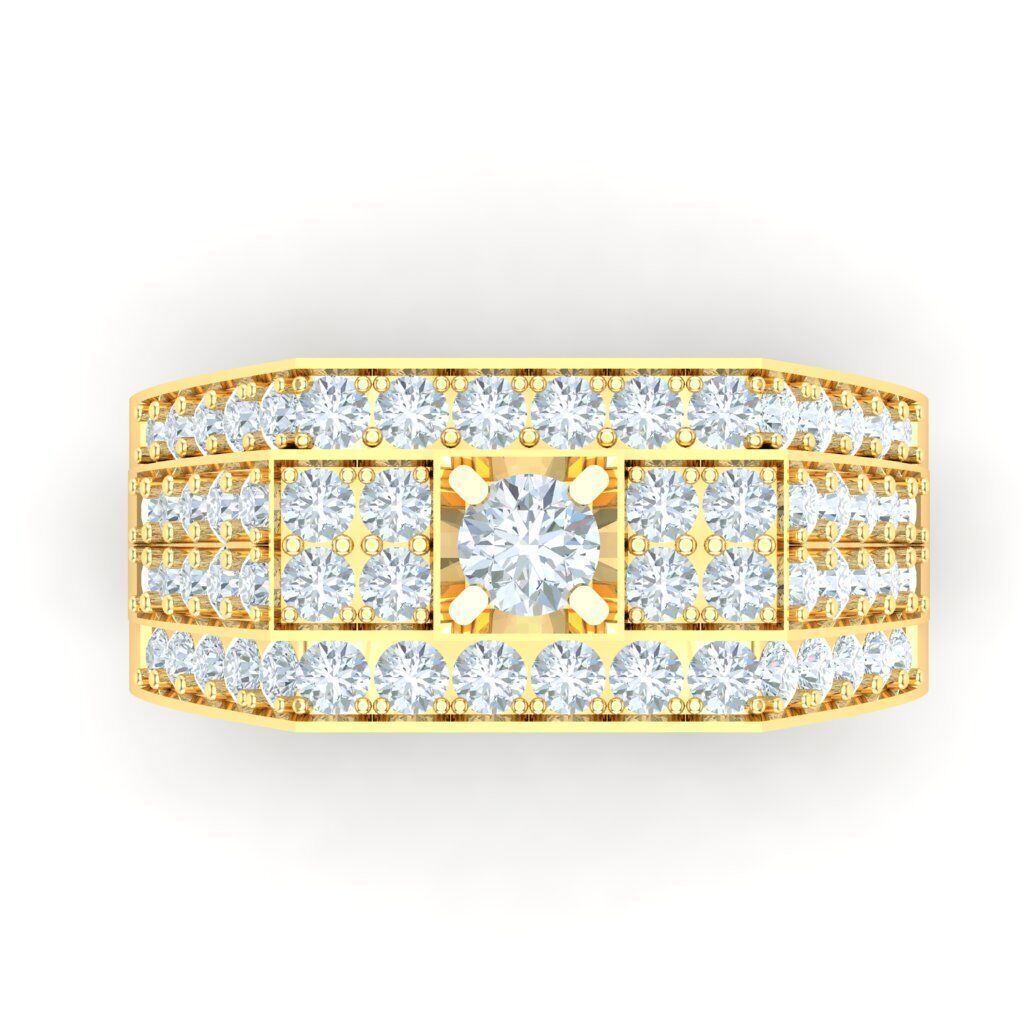 Top Diamond Men Ring STL 3DM 2MR011 3D model_25