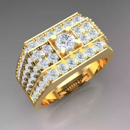 Top Diamond Men Ring STL 3DM 2MR011