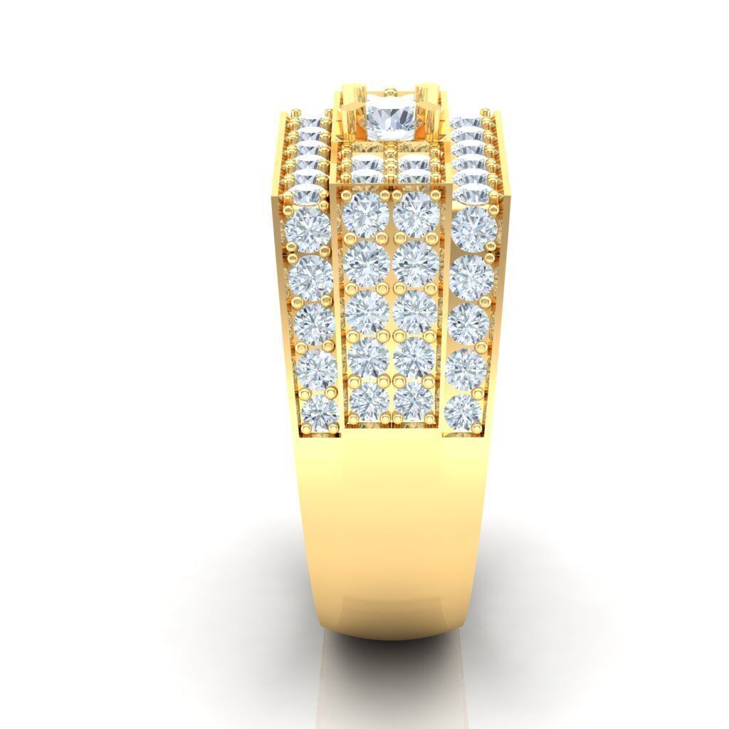 Top Diamond Men Ring STL 3DM 2MR011 3D model_17