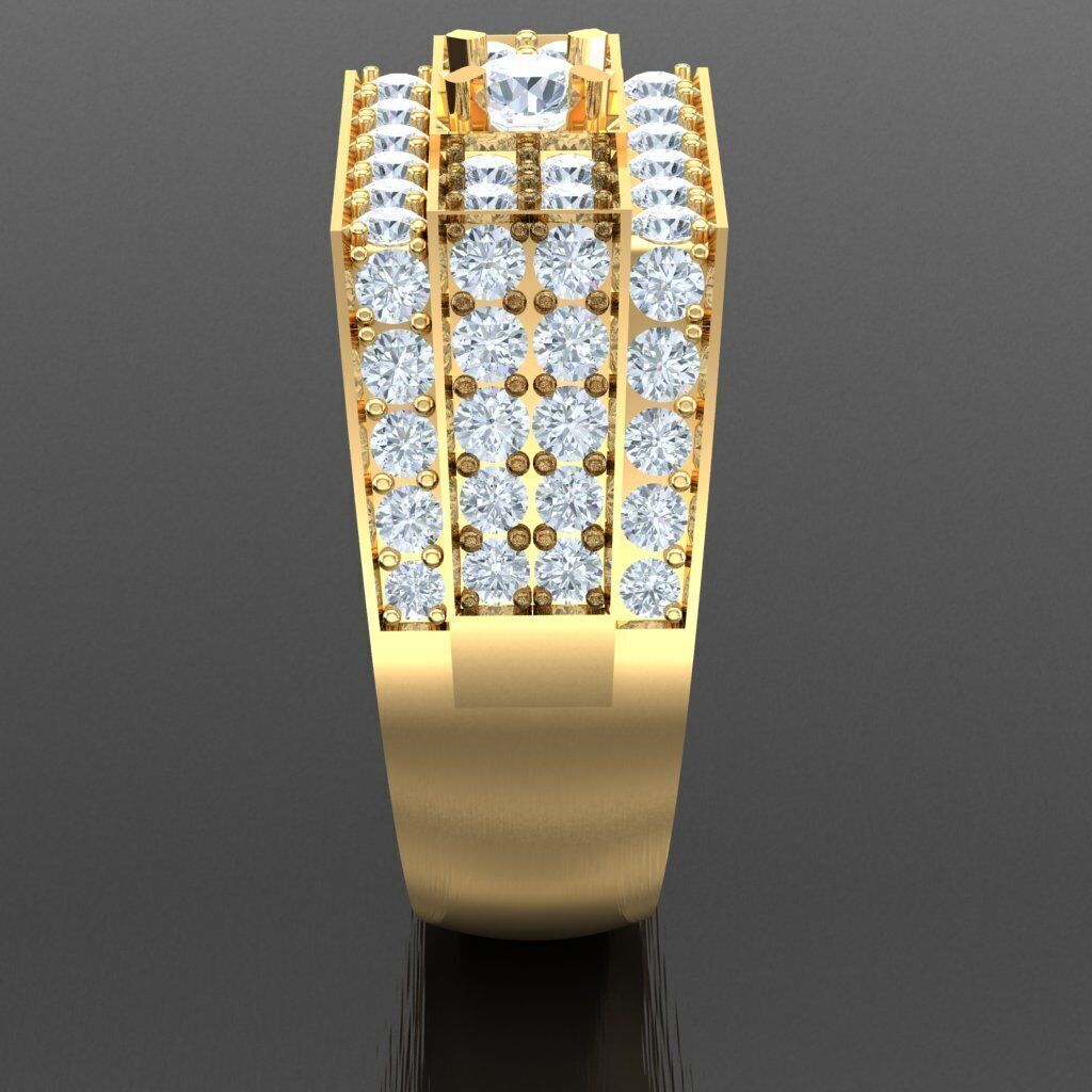 Top Diamond Men Ring STL 3DM 2MR011 3D model_13