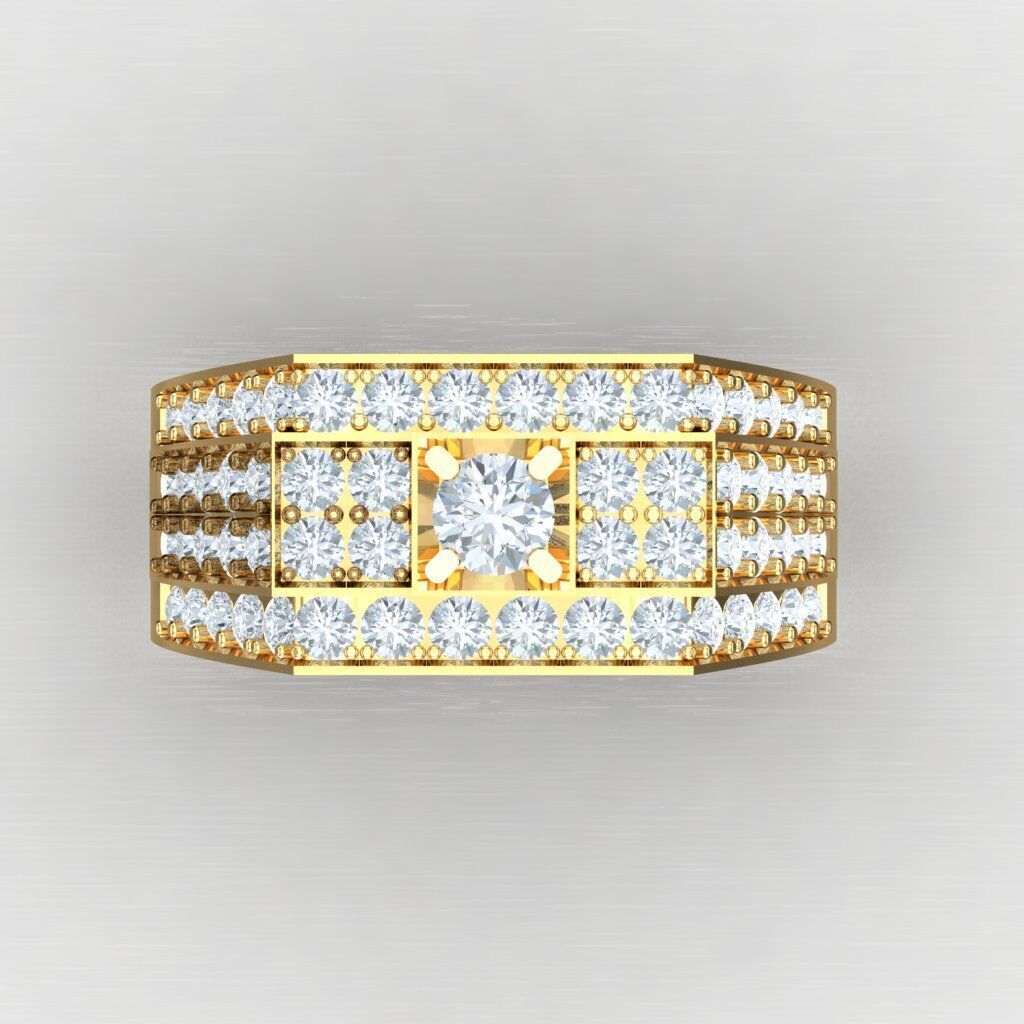 Top Diamond Men Ring STL 3DM 2MR011 3D model_10