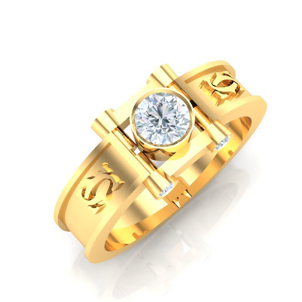 Top Diamond Men Ring STL 3DM 2MR010 3D model_18