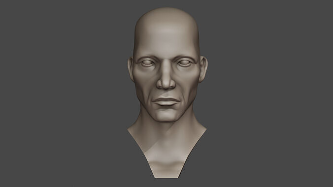 Man Head Sculpt 02 3D model