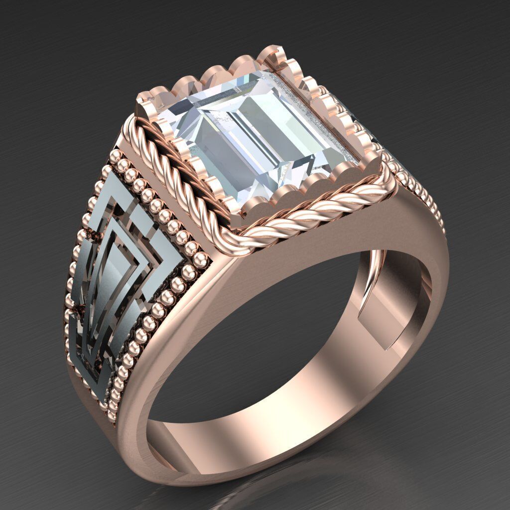 Man Ring New Design 3MR075 3D print model_1