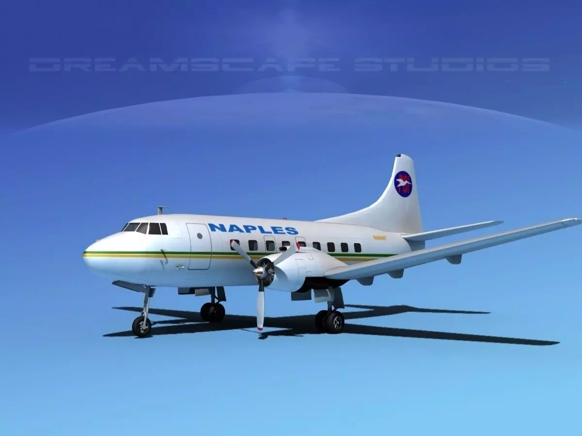 Martin 202 Naples Airlines 3D model_0