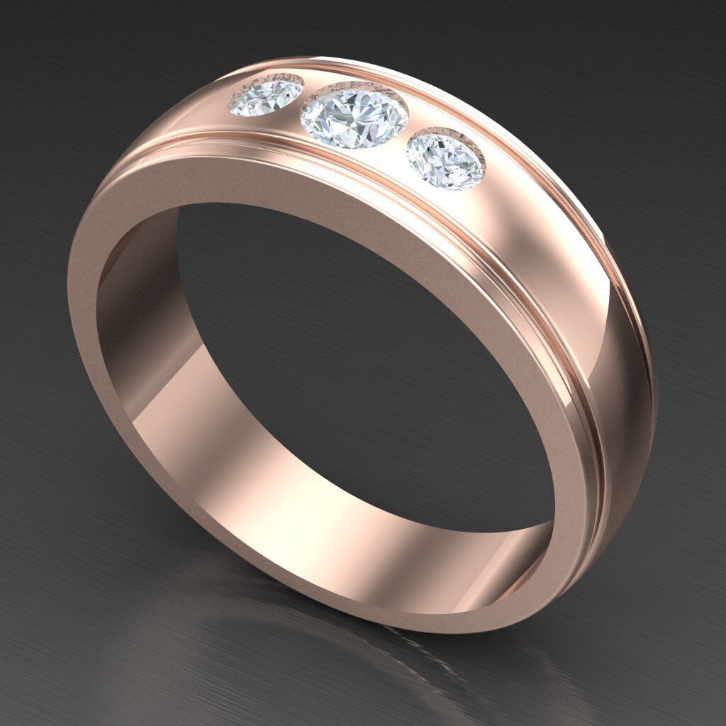 Man Ring New Design 3MR070 3D model_4