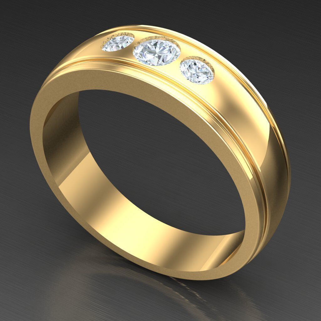 Man Ring New Design 3MR070 3D model_5