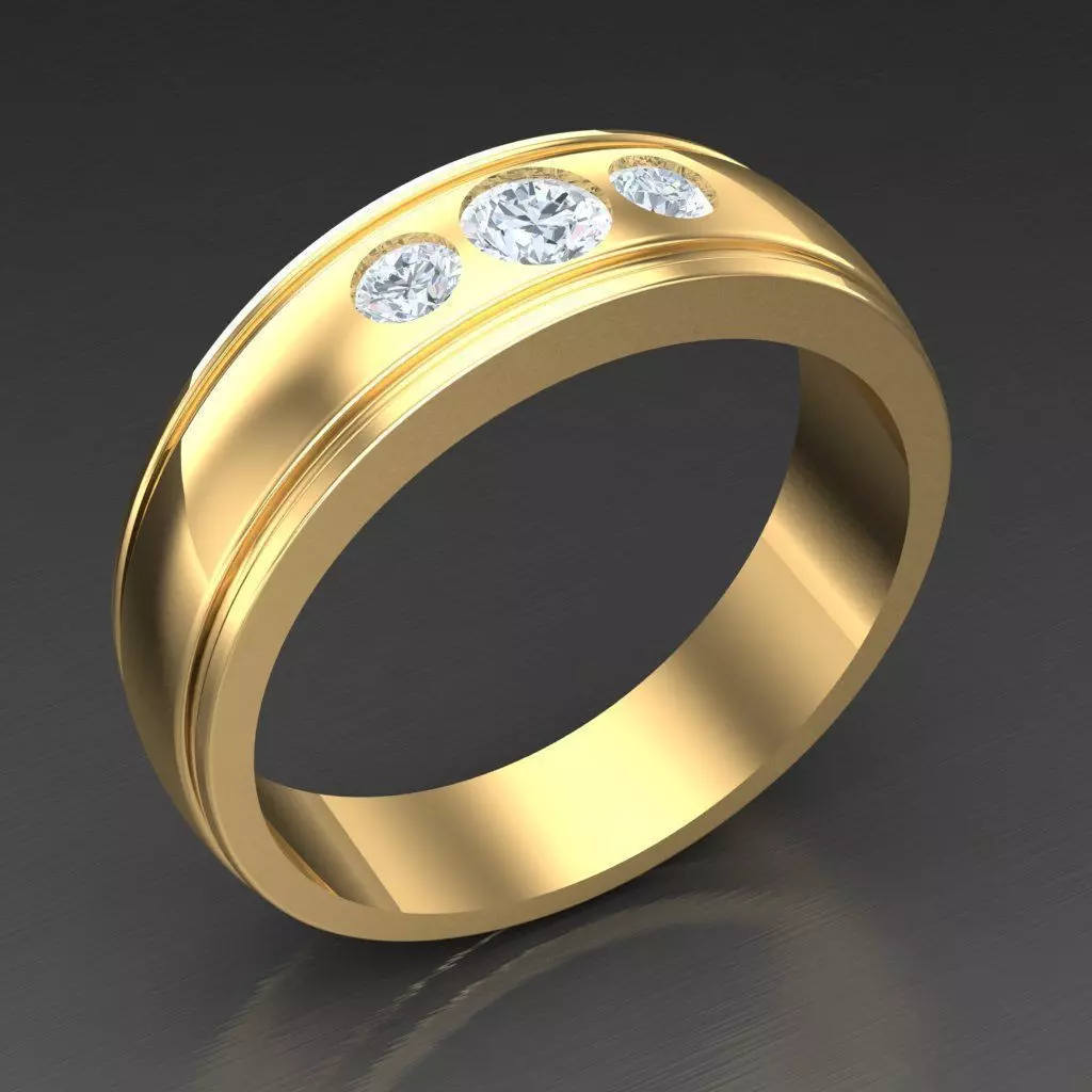 Man Ring New Design 3MR070 3D model_0