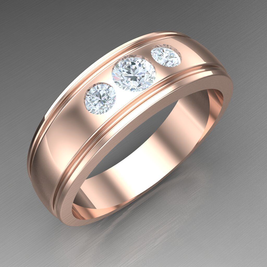 Man Ring New Design 3MR070 3D model_8